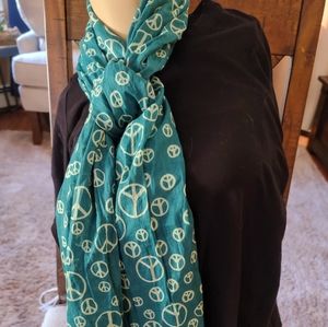 Peace symbol scarf